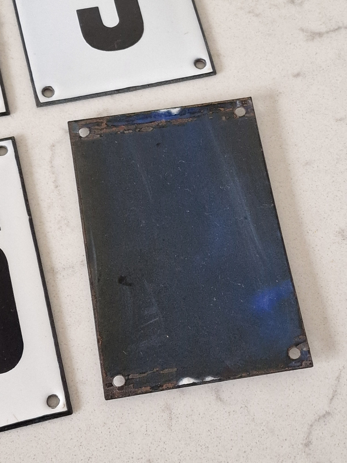 Enamel number plates
