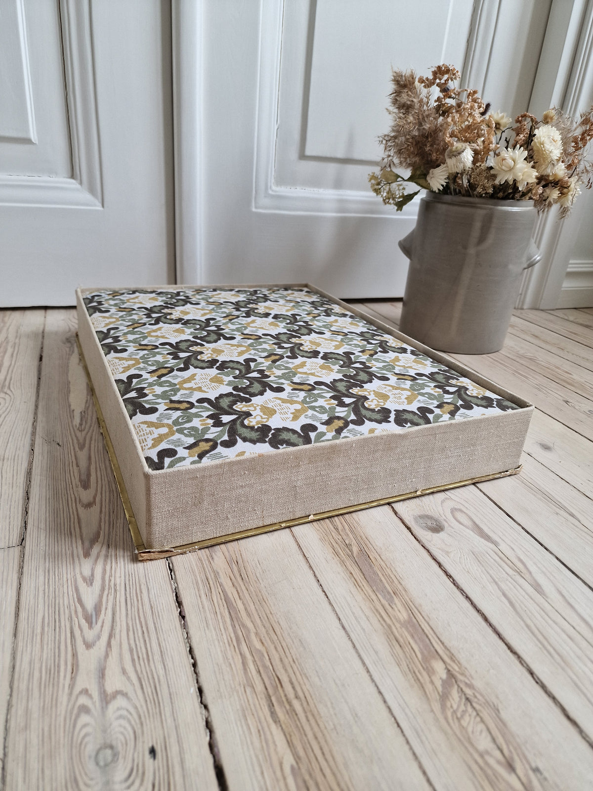 Karl Fazer chocolate candy box with fabric lid