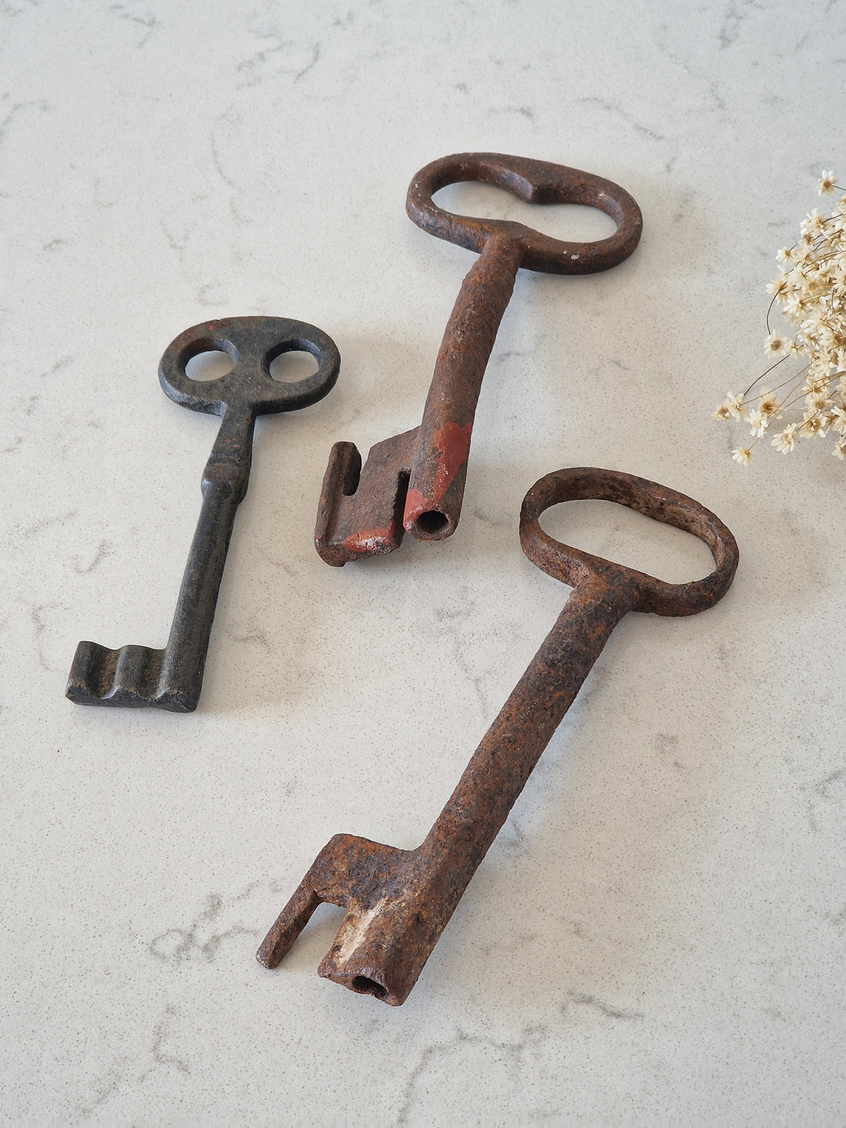 Old big fence keys 3 pcs