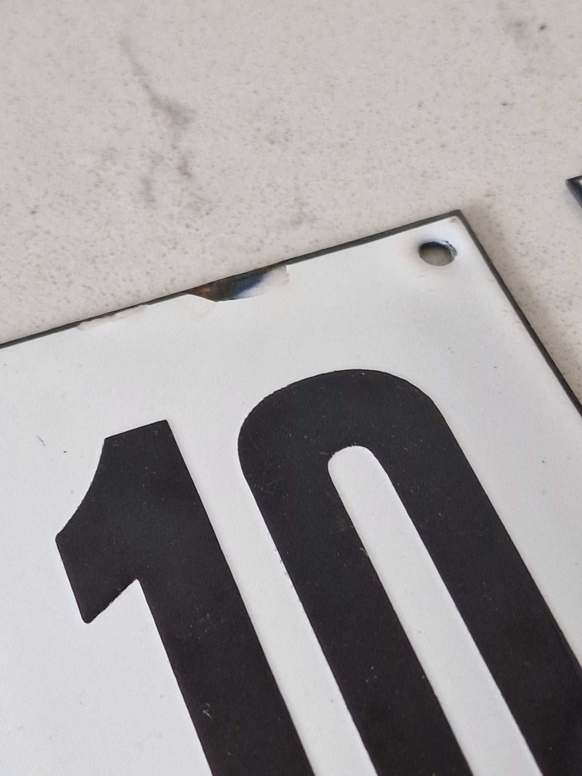 Enamel number plates