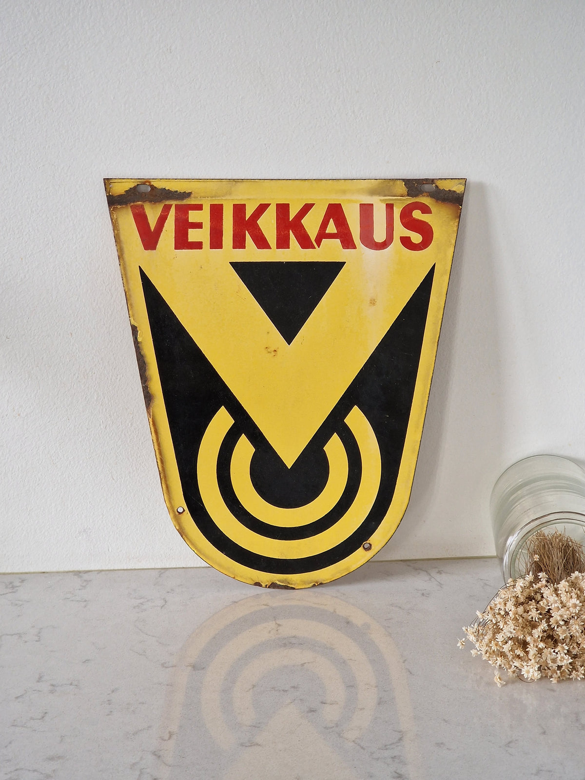 Veikkaus enamel sign 1950s
