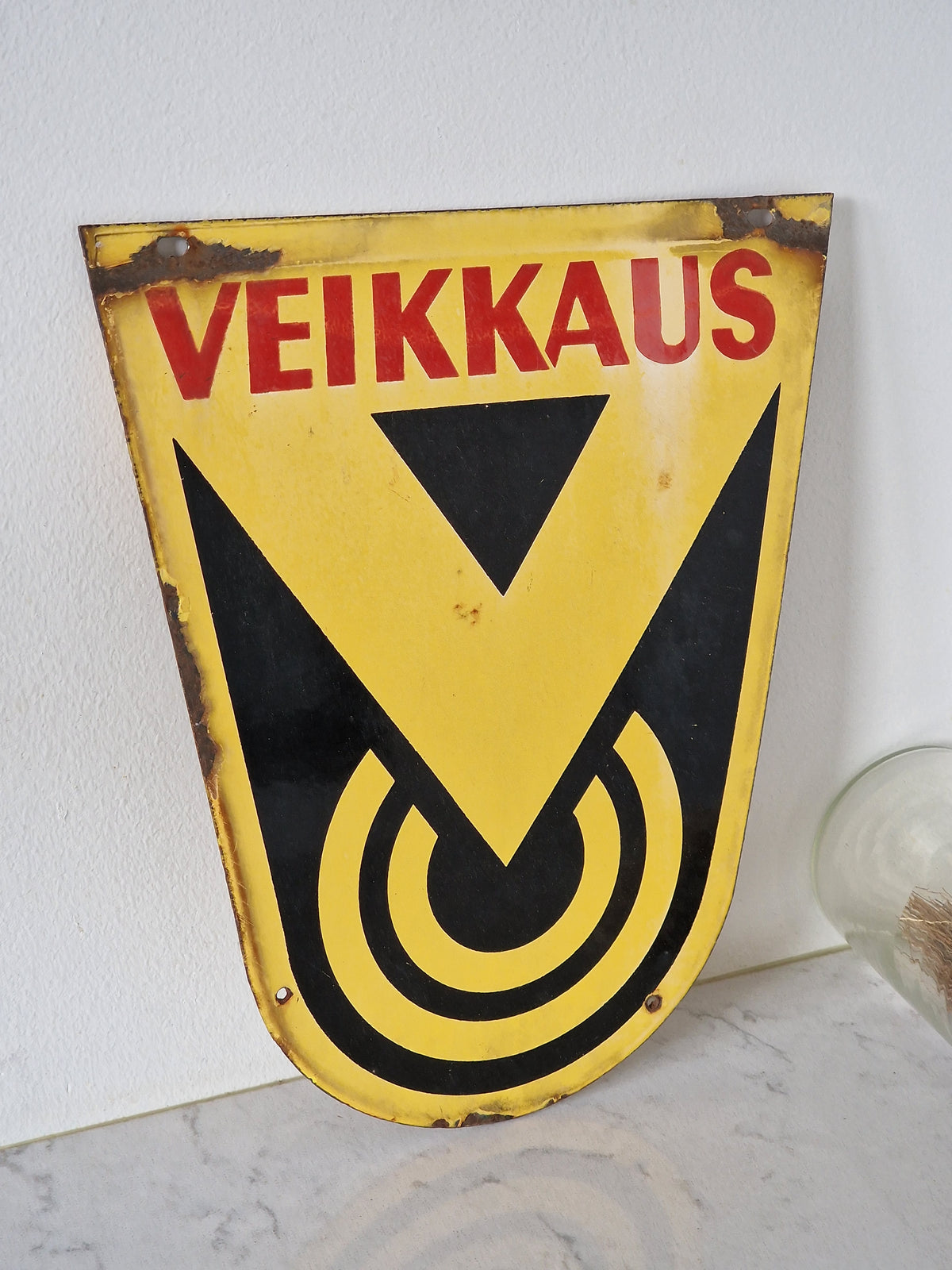 Veikkaus enamel sign 1950s