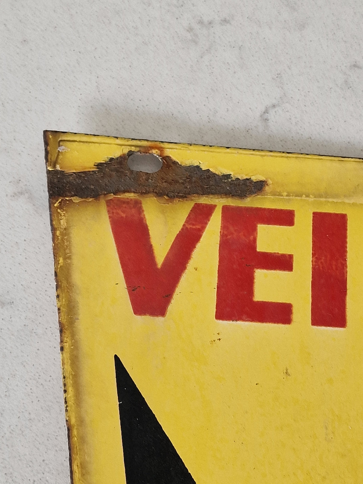 Veikkaus enamel sign 1950s