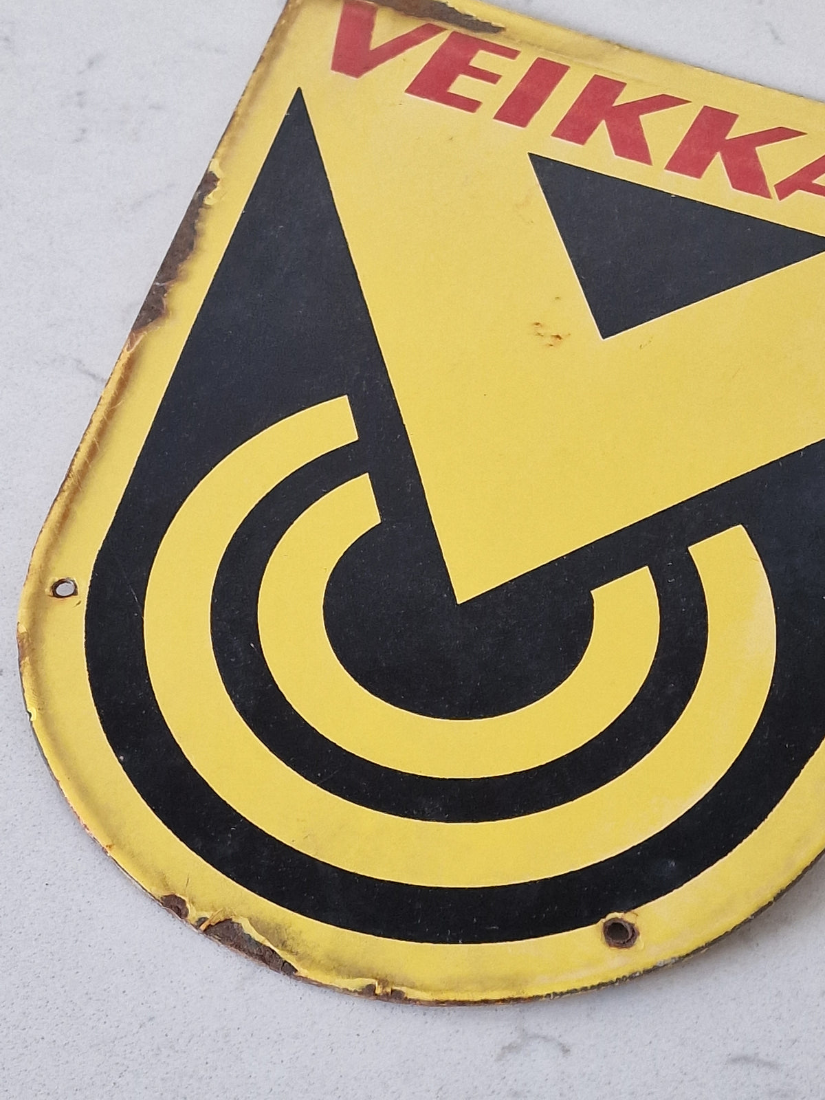 Veikkaus enamel sign 1950s