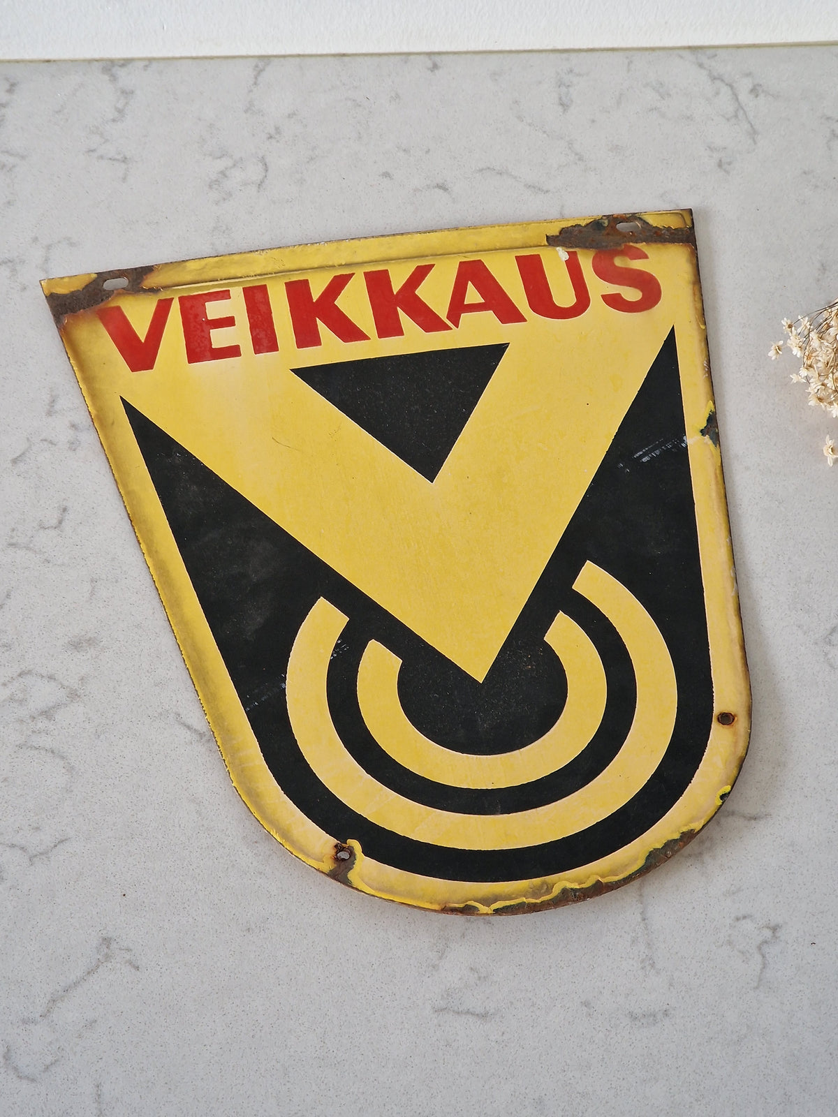 Veikkaus enamel sign 1950s