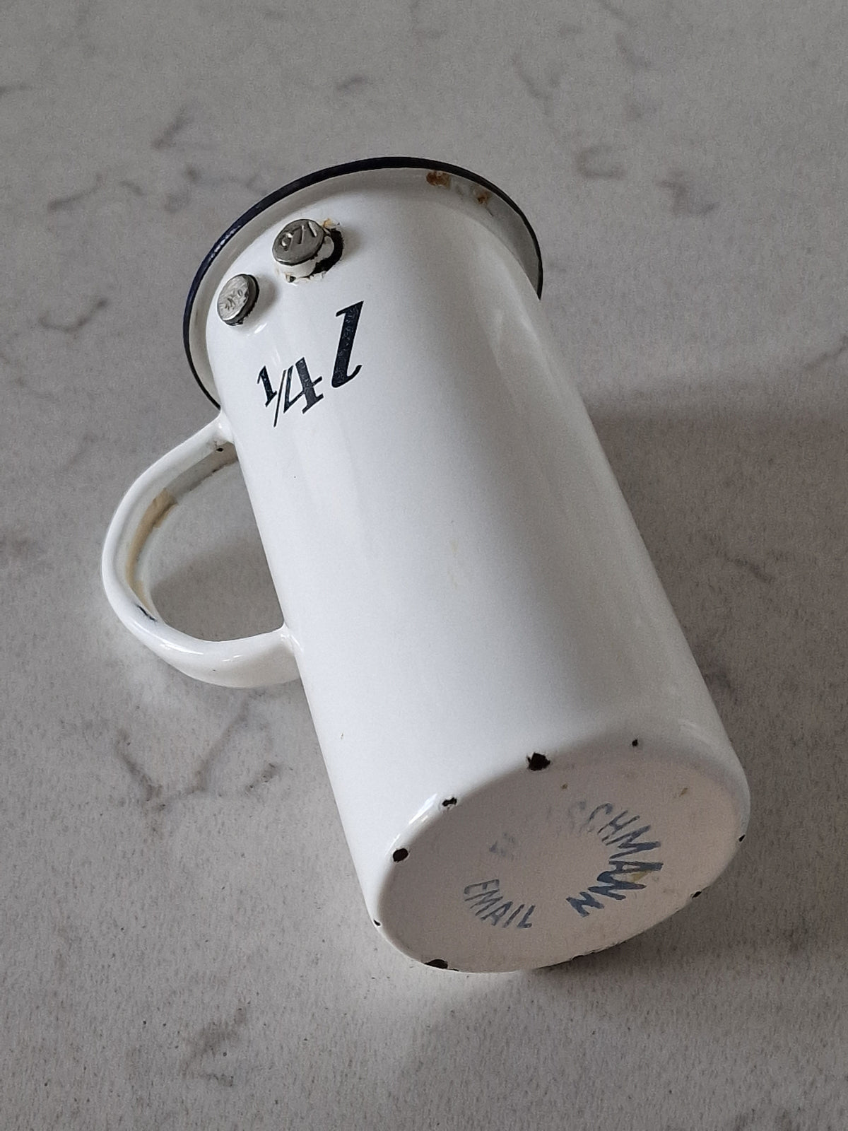Old enamel dimensions set of 4