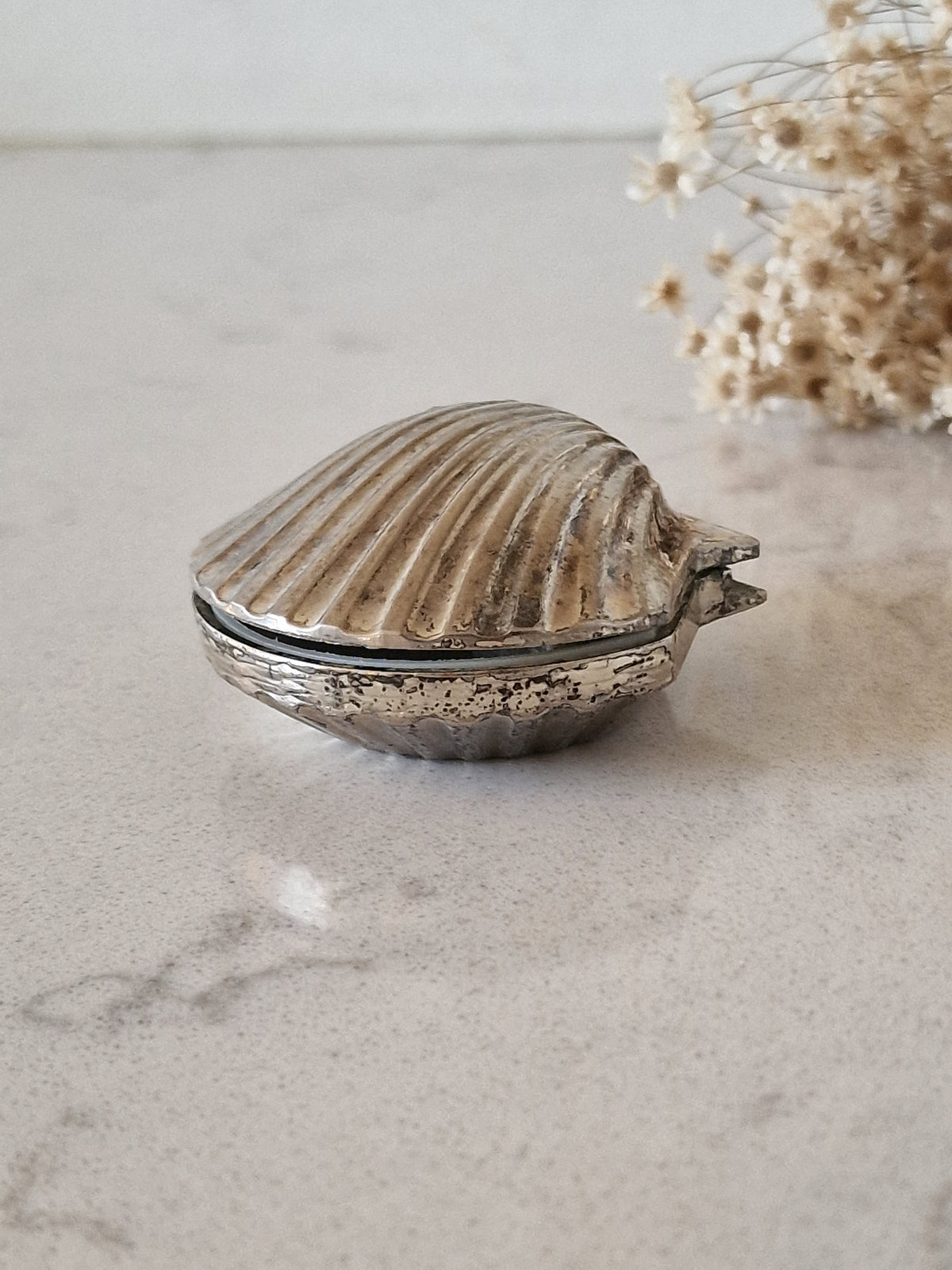 A small clamshell box