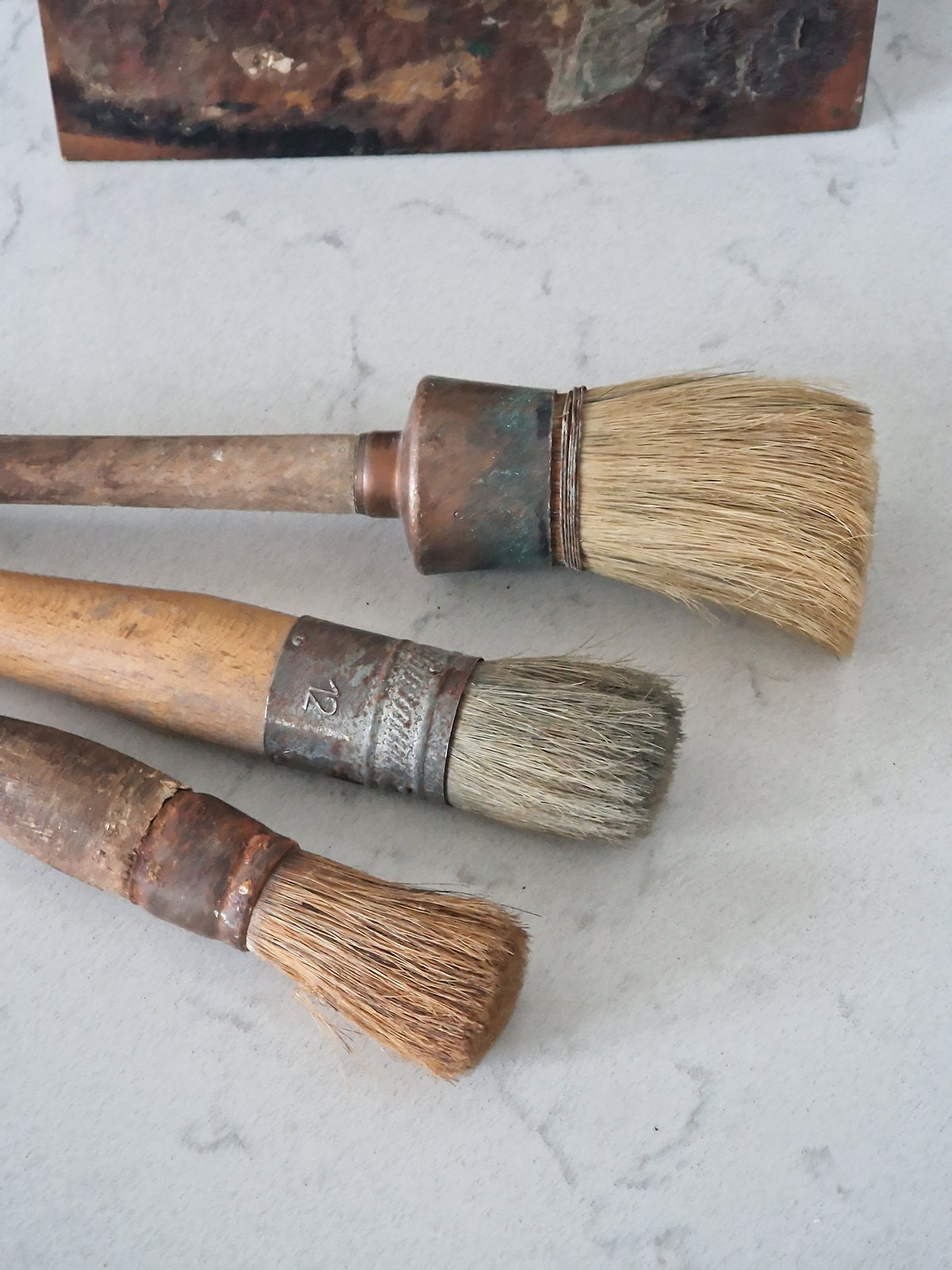 Artist's brushes and palette