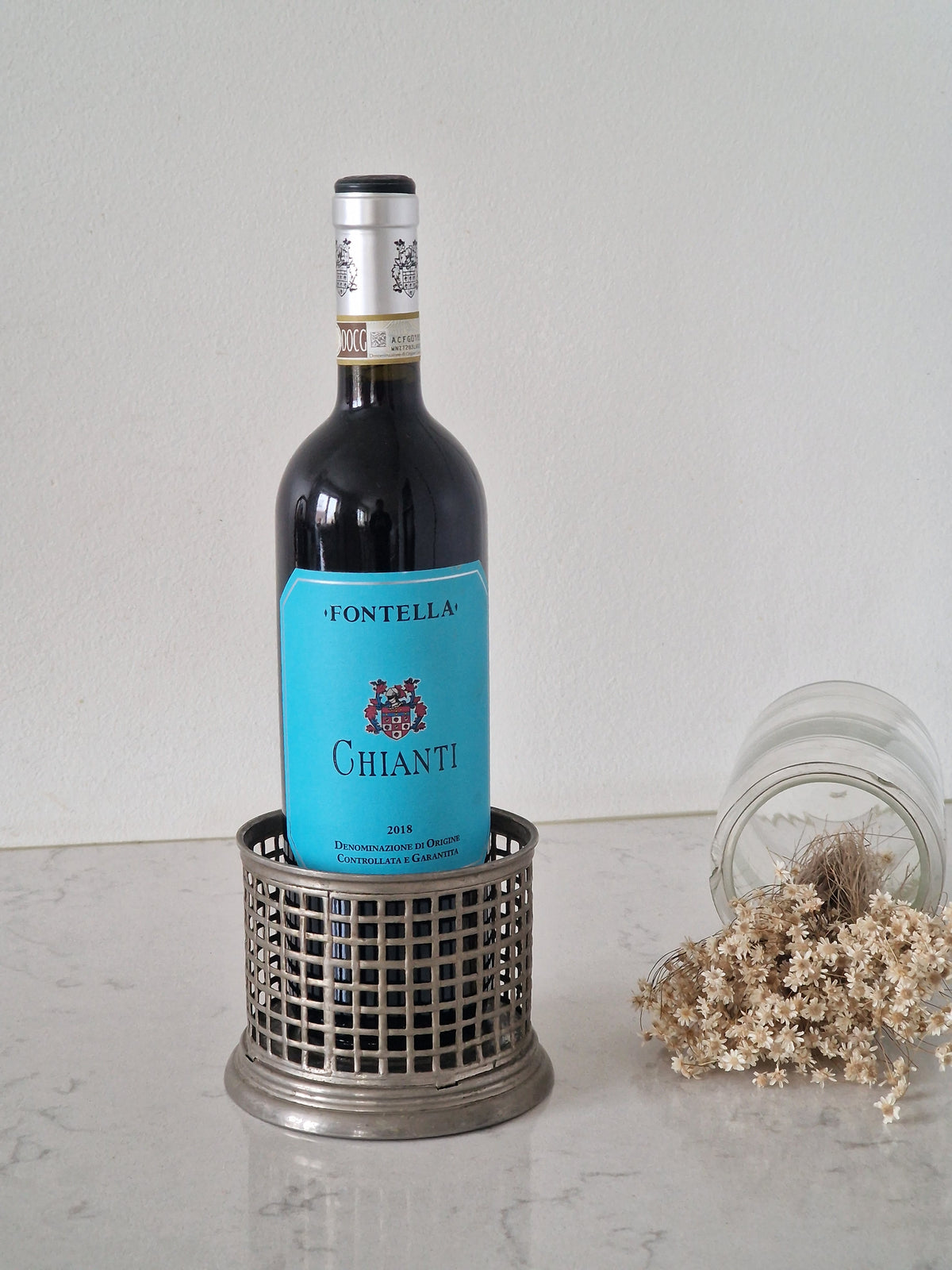 Industrial wine bottle coaster
