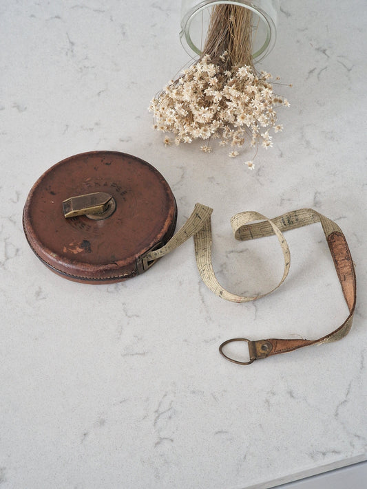 Old leather tape measure