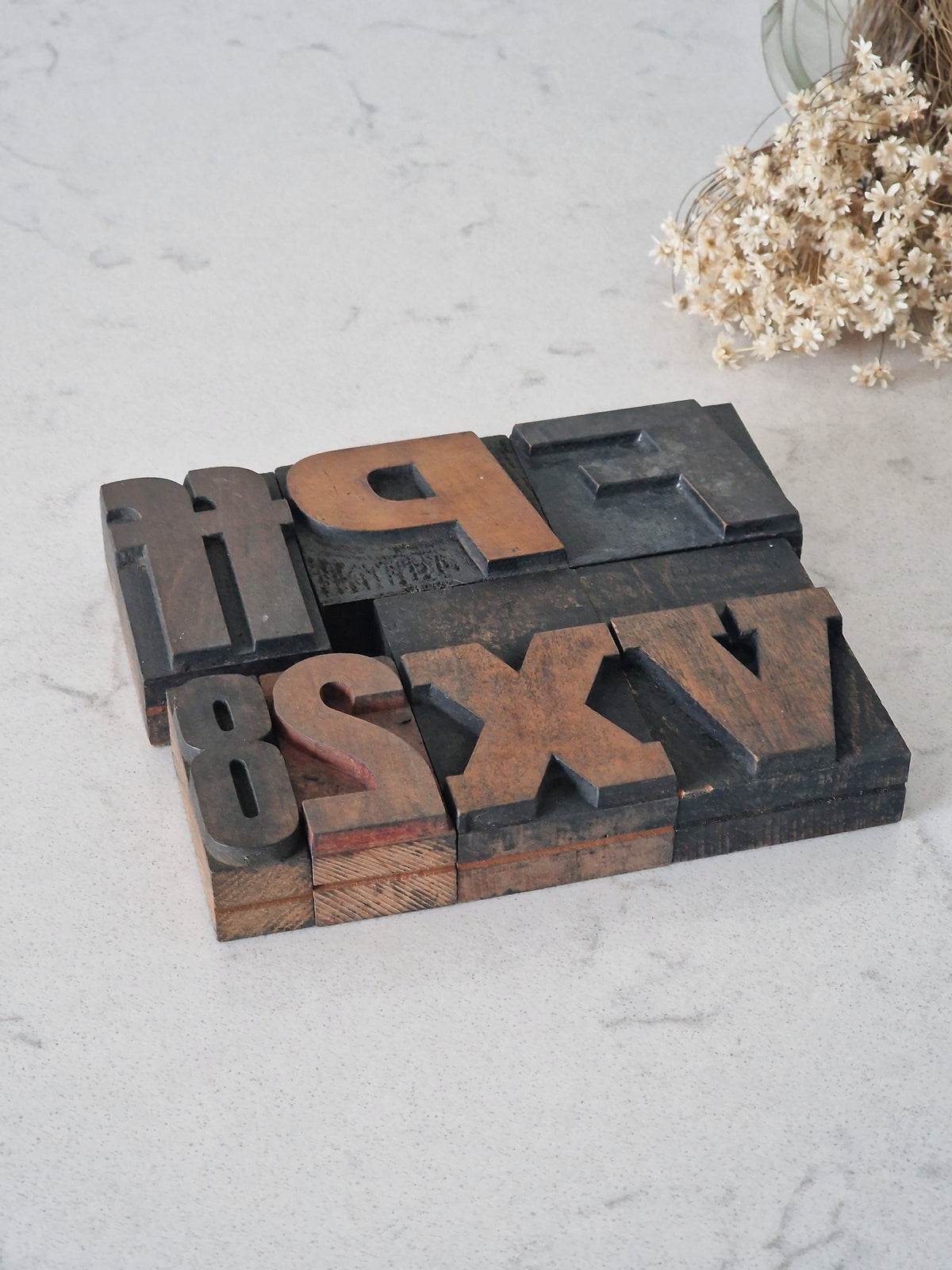 Set of 7 wooden notebooks