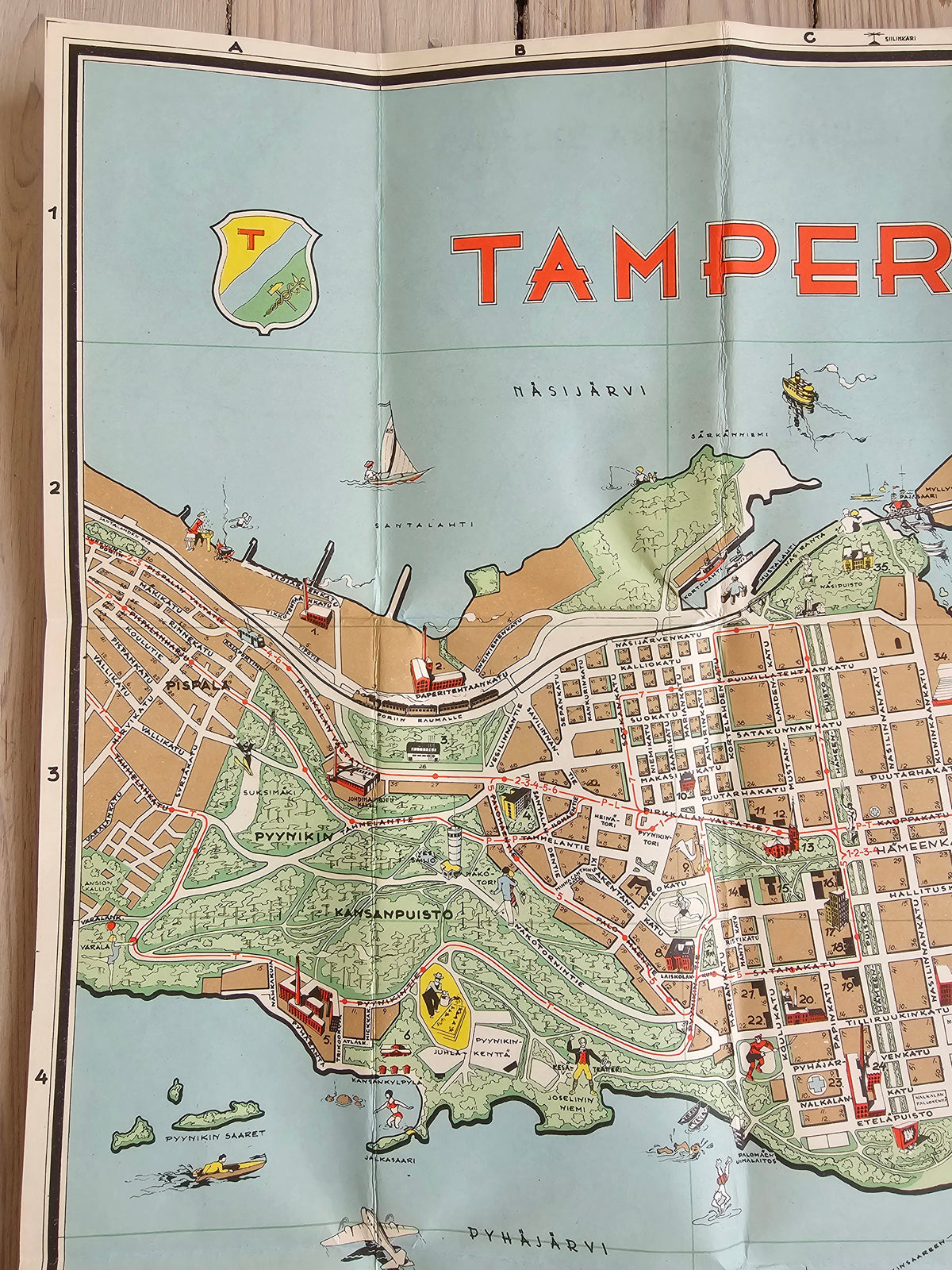 Tampereen kartta 1951