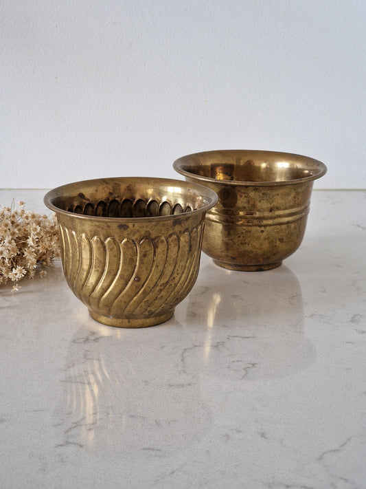 Brass flower pot