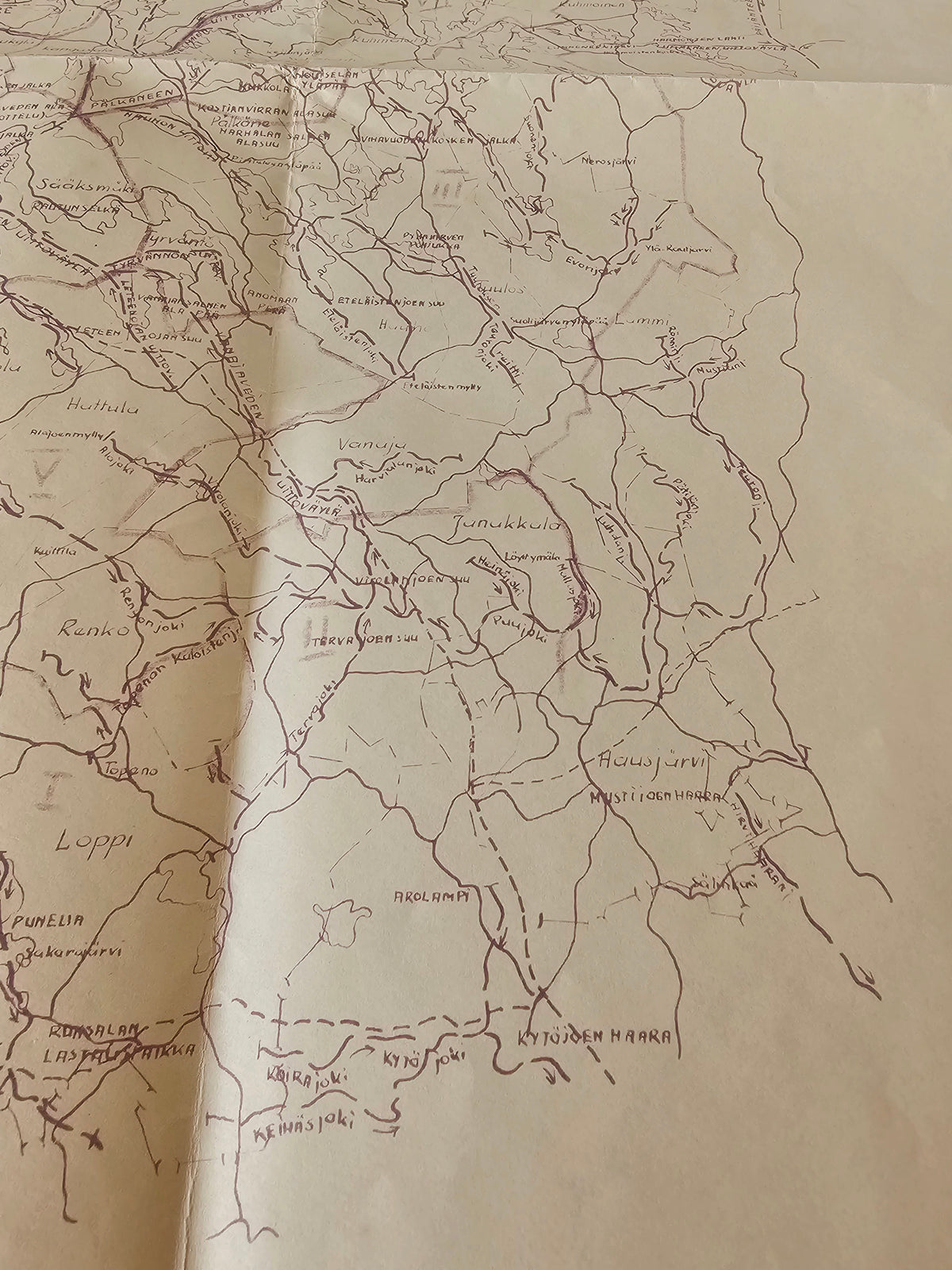 Vanha kartta, Pyhäjärven vesistöalue