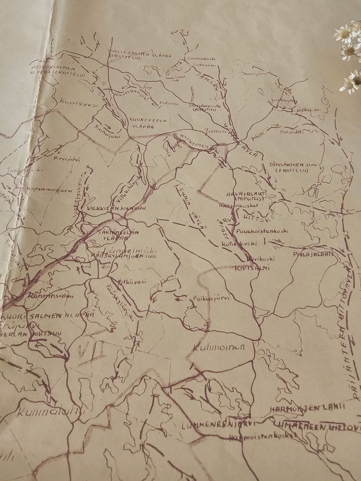 Vanha kartta, Pyhäjärven vesistöalue