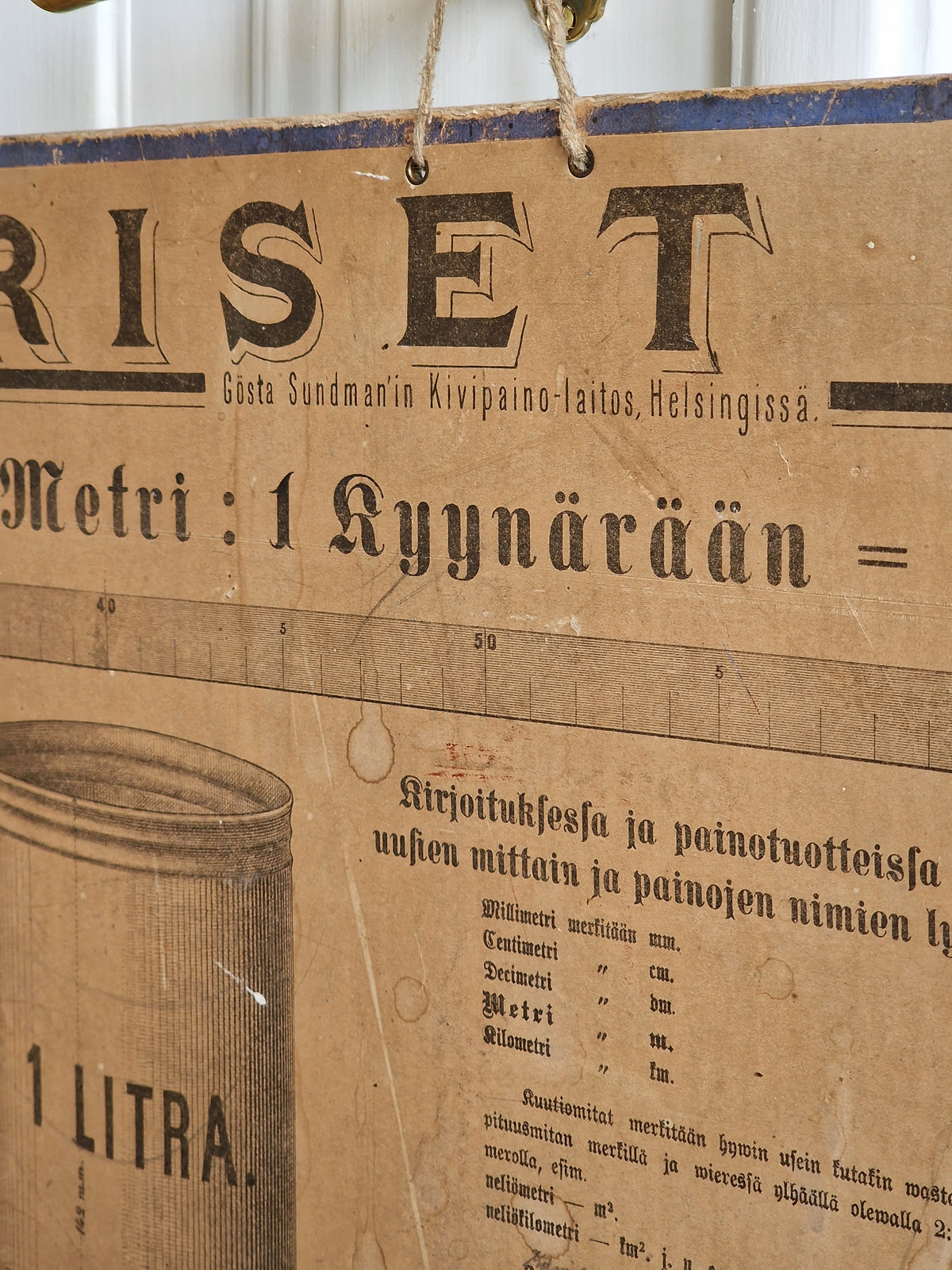 Metriset mitat opetustaulu