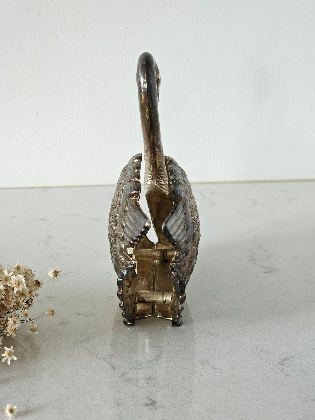Vintage servettiteline joutsen