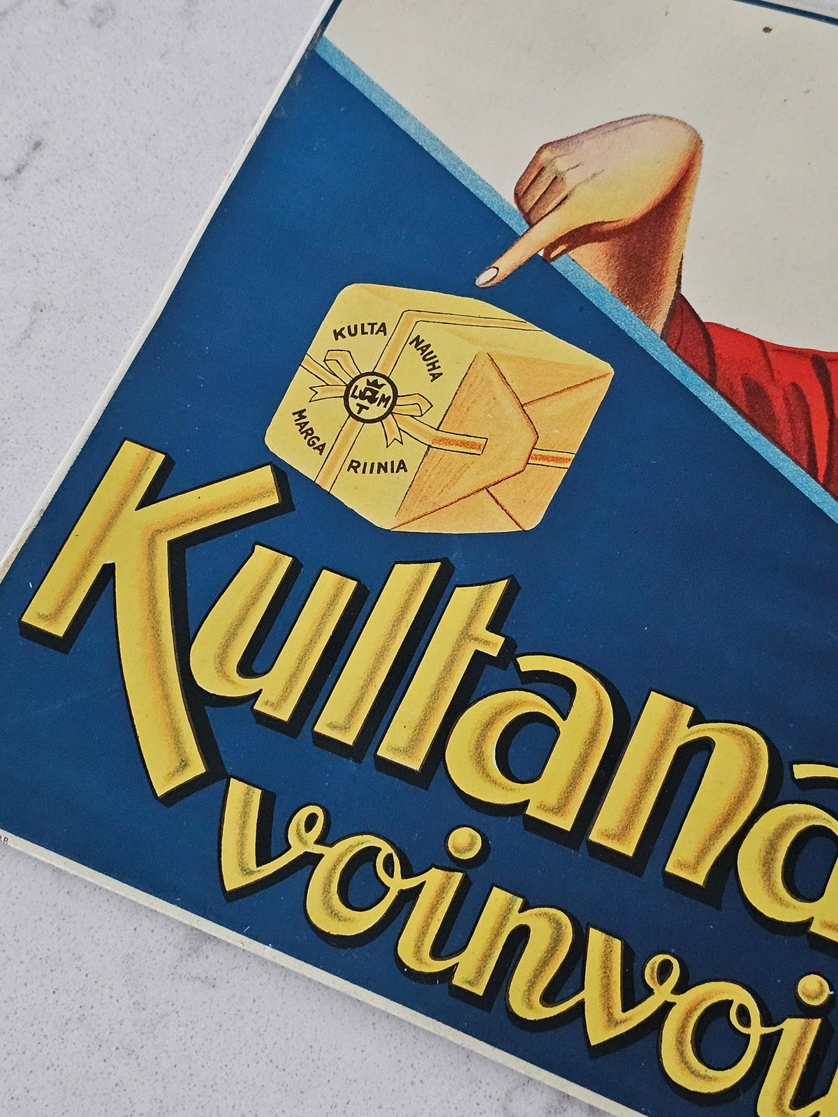 Lahden margariinitehdas vanha metallikyltti