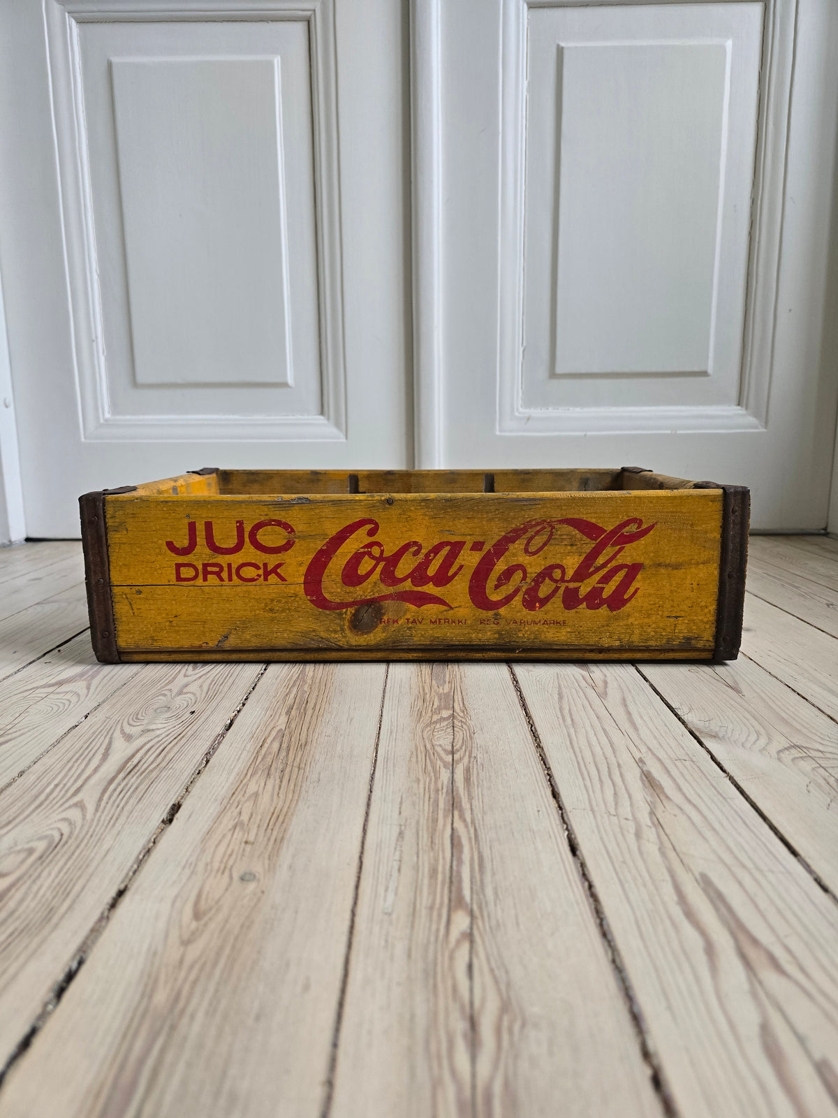Vanha vintage Coca-Cola puulaatikko