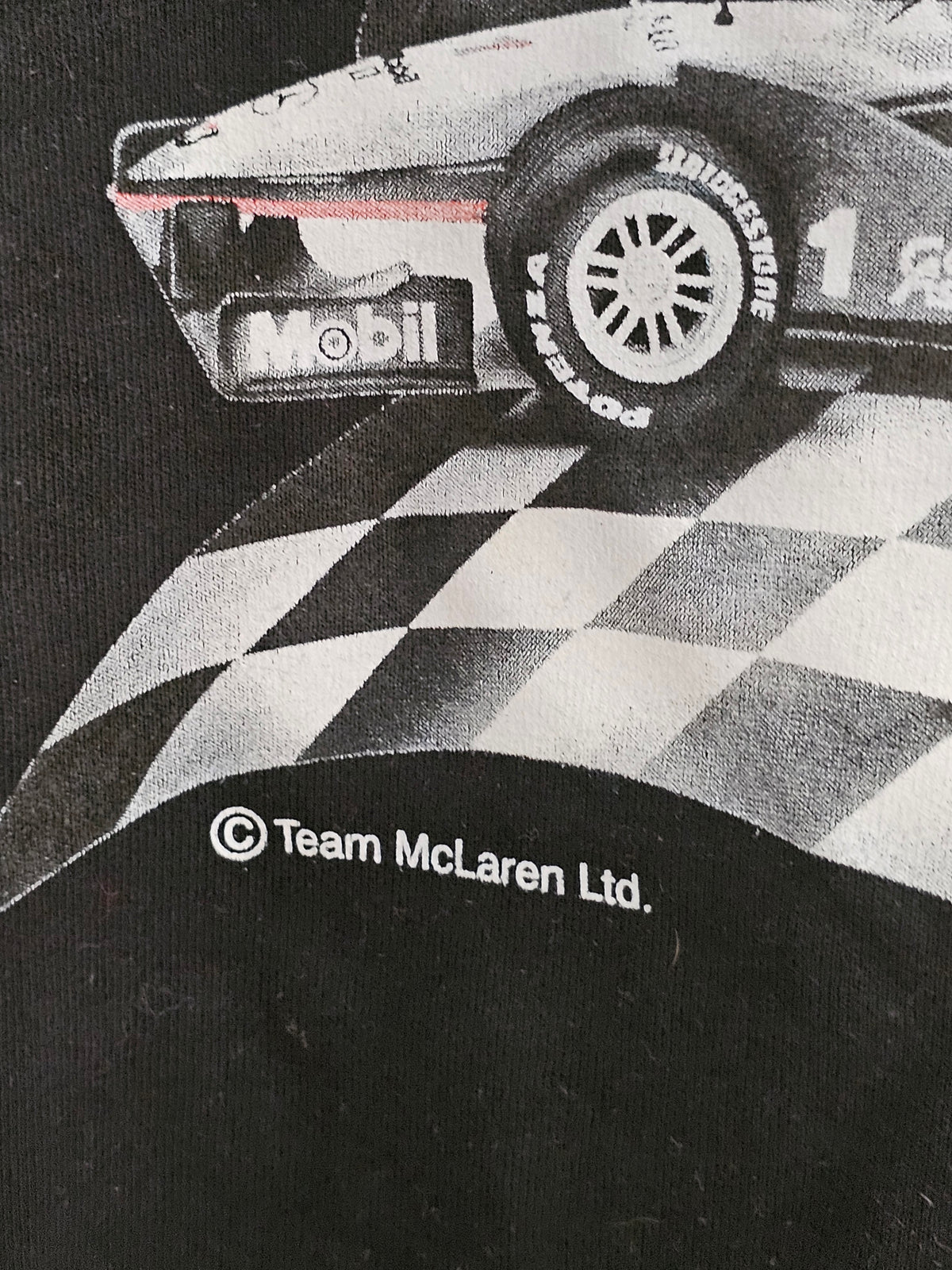 Team McLaren Mika Häkkinen musta college 90-luku