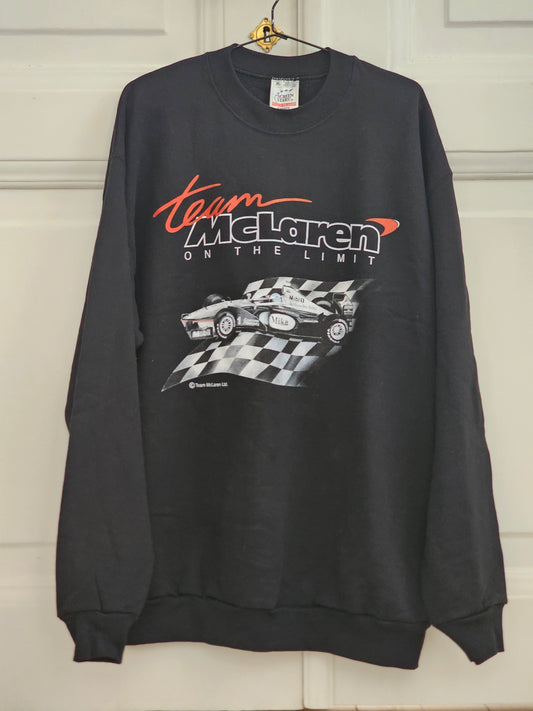 Team McLaren Mika Häkkinen musta college 90-luku