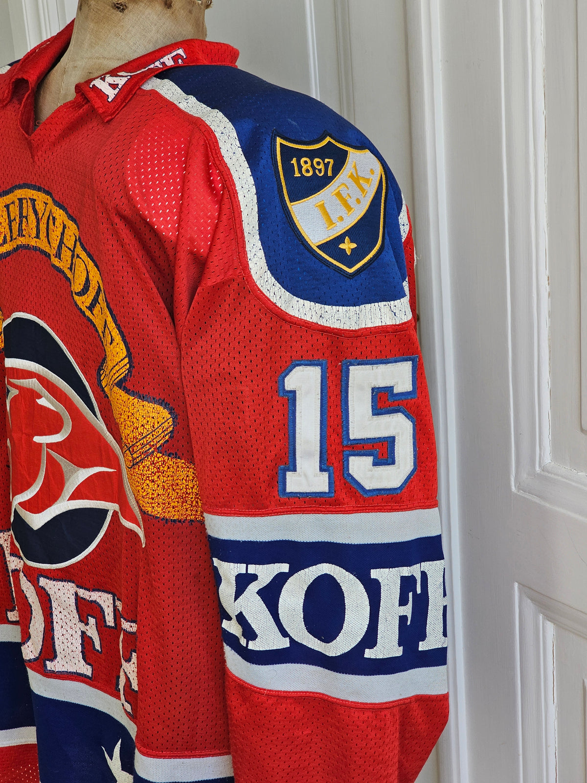 96-97 HIFK gameworn pelipaita Jari Laukkanen