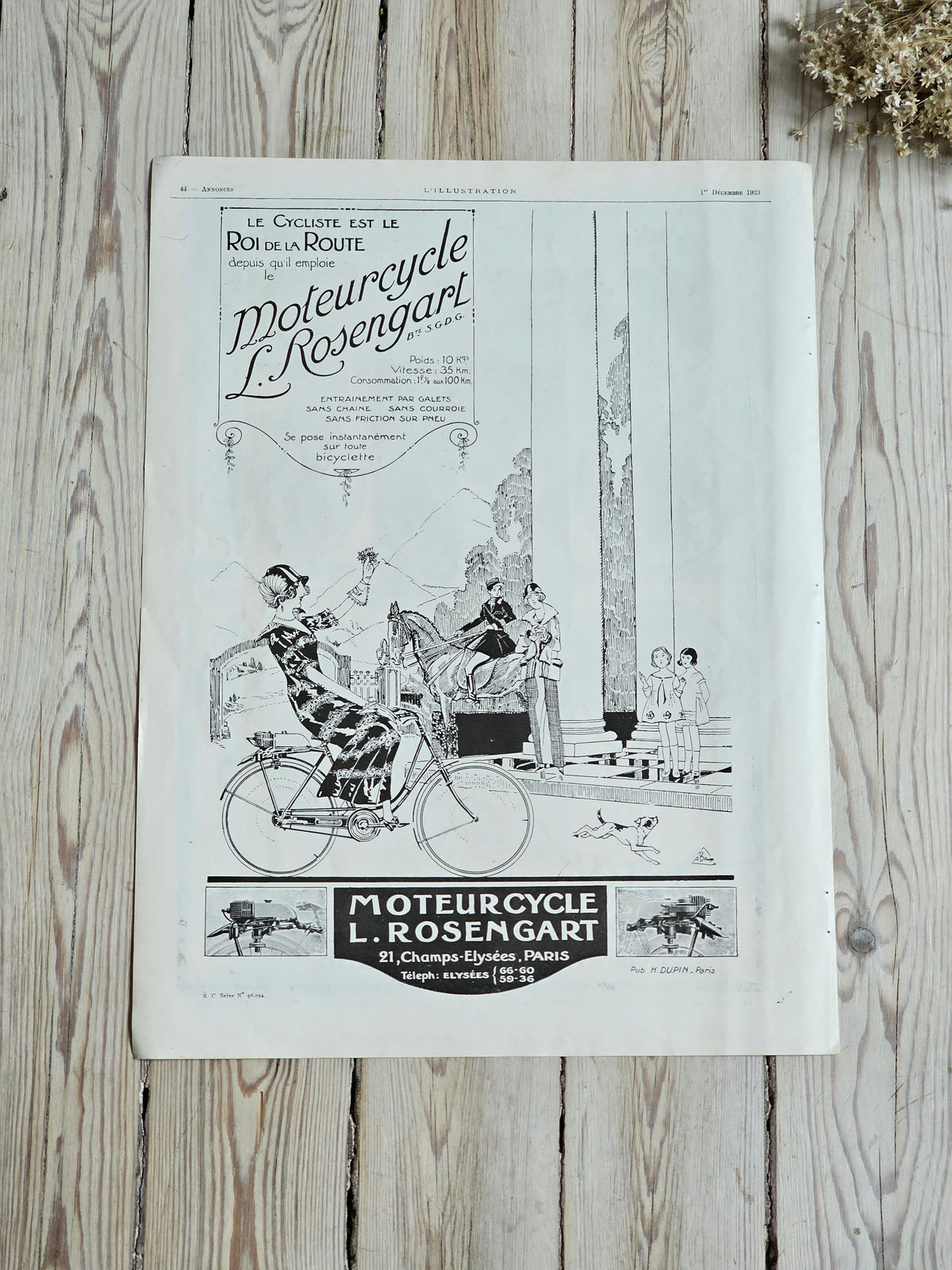 Ranskalainen projektorimainos Pathe Baby, 1924