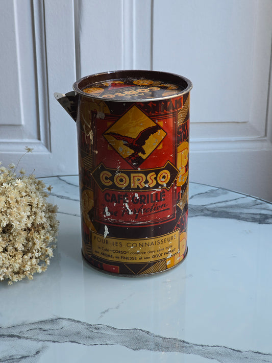 Vanha vintage kahvipurkki